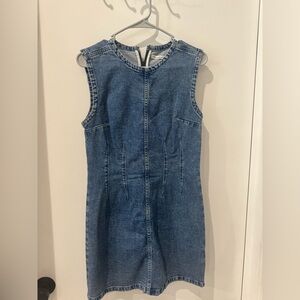 Abercrombie & Fitch Blue Sheath Dress Sleeveless Crew Neck Casual